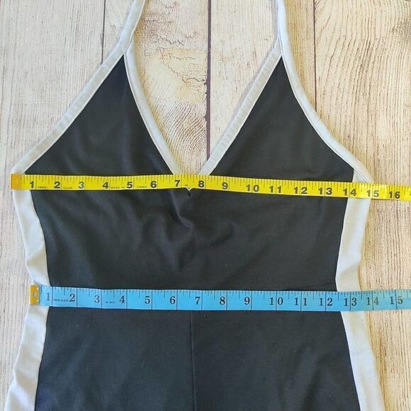 Shein deep V halter bodycon jumpsuit sz S - Picture 7 of 10